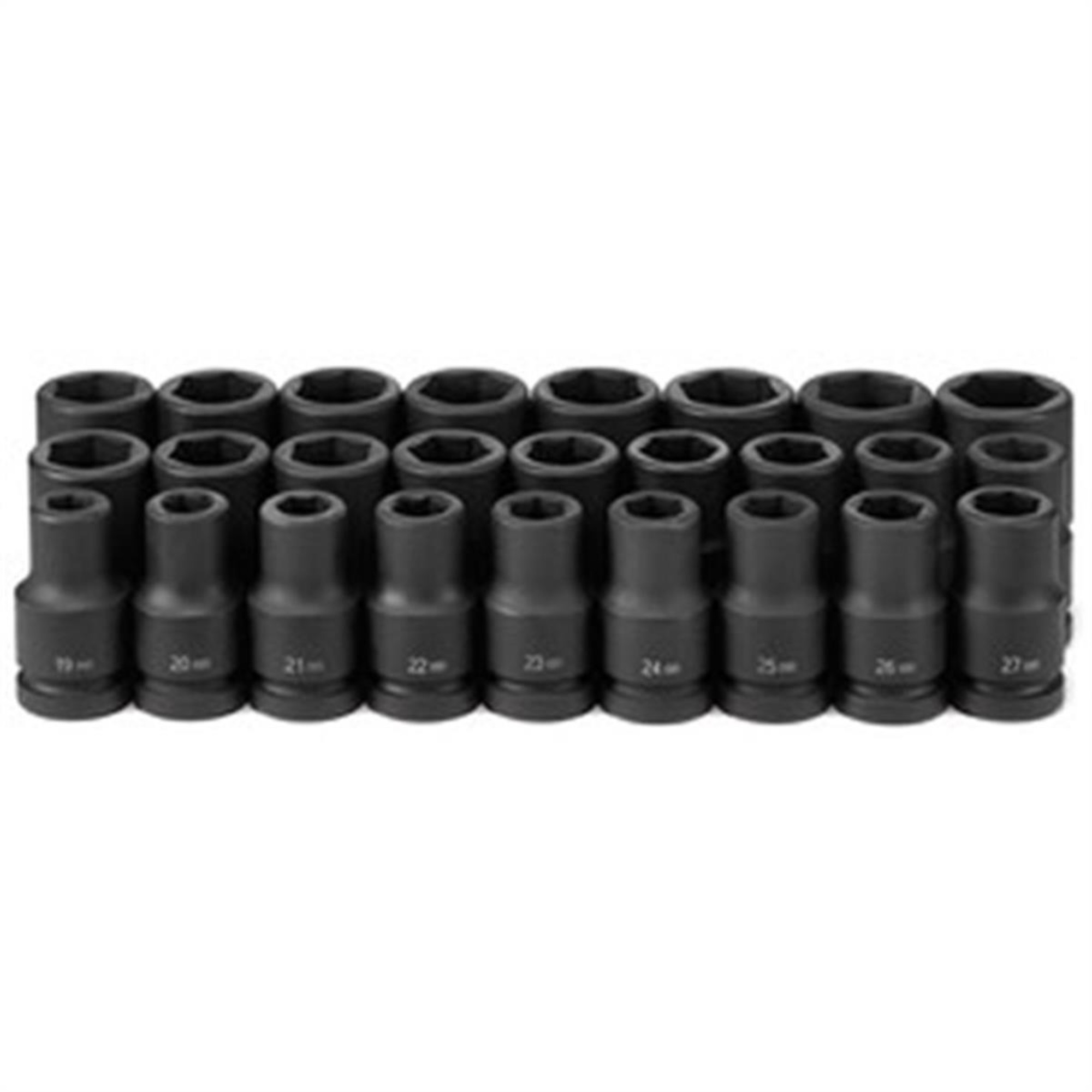 Grey Pneumatic 1in. Drive Deep Metric Socket Set — 26-Piece, Model# GRE9026MD